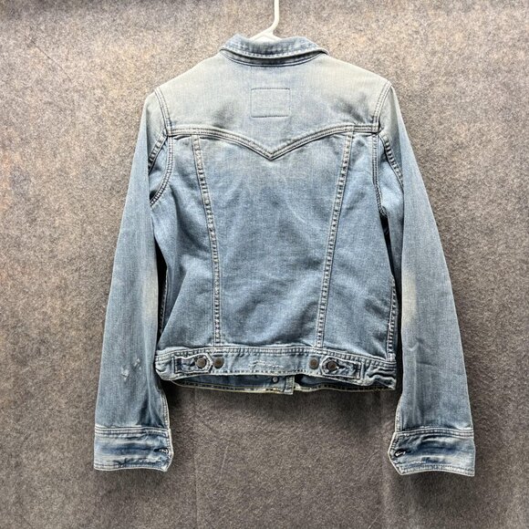 Abercrombie & Fitch Jacket Women Large Ladies Blue Denim Casual Cotton Vtg - Picture 9 of 12
